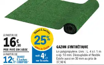 E.Leclerc Brico Gazon synthétique offre