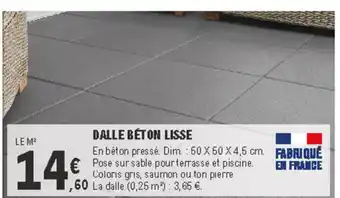 E.Leclerc Brico Dalle béton lisse offre