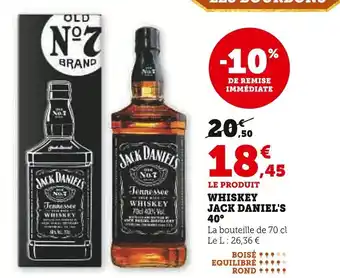 Super U Whiskey jack daniel's 40° offre