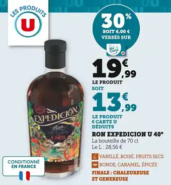 Super U Ron expedicion u 40° offre