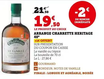 Super U ARRANGE CHARRETTE HERITAGE offre