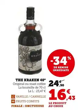 Super U The kraken 40° offre