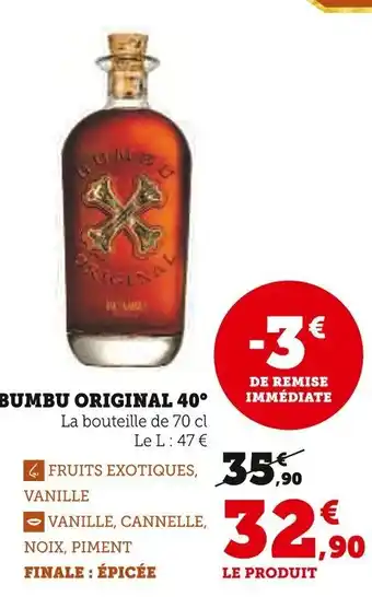 Super U Bumbu original 40° offre