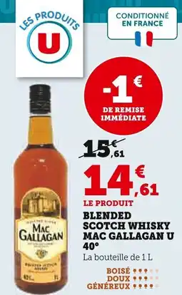 Super U Blende scotch whisky mac gallagan u offre