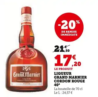 Super U Liqueur grand marnier cordon rouge offre