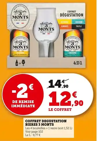 Super U Coffret degustation bieres 3 monts offre