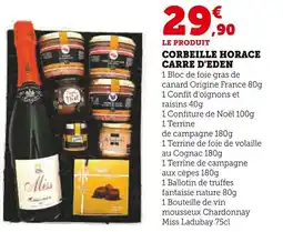 Super U Corbeille horace carre d'eden offre