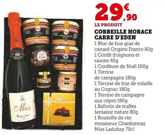 Super U Corbeille horace carre d'eden offre