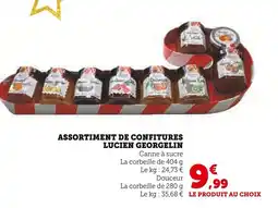 Super U Assortiment de confitures lucien georgelin offre