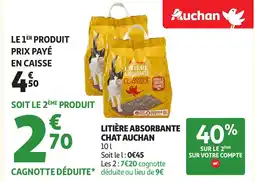 Auchan Litière absorbante chat auchan offre