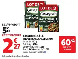 Auchan Ratatouille à la provencale cassegrain offre
