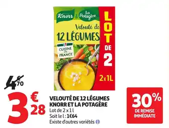 Auchan Velouté de 12 légumes knorr et la potagère offre