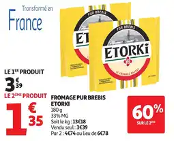 Auchan Fromage pur brebis etorki offre