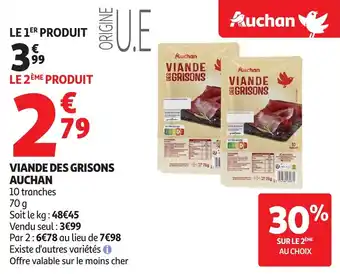Auchan Viande des grisons auchan offre