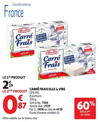 Auchan Carré frais elle & vire offre