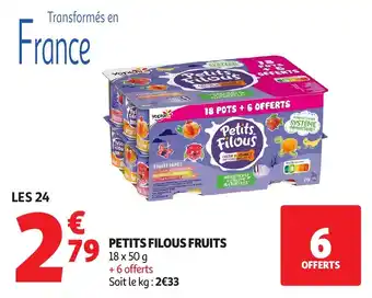 Auchan Petits filous fruits offre