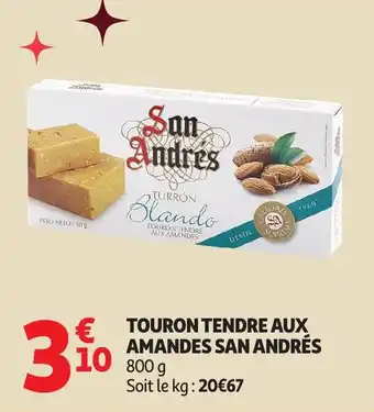 Auchan Touron tendre aux amandes san andrés offre