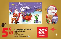 Auchan Calendrier de l'avent au lait milka offre