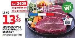 Auchan Viande bovine pot au feu sans os offre