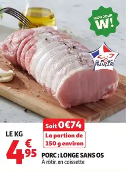 Auchan Porc longe sans os offre