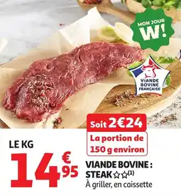Auchan Viande bovine steak offre