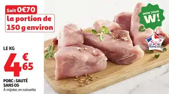 Auchan Porc sauté sans os offre