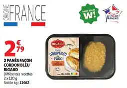 Auchan 2 panés façon cordon bleu bigard offre