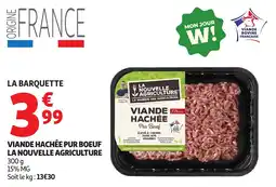 Auchan Viande hachée pur boeuf la nouvelle agriculture offre