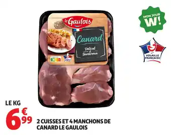 Auchan 2 cuisses et 4 manchons de canard le gaulois offre