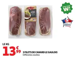 Auchan 3 filets de canard le gaulois offre