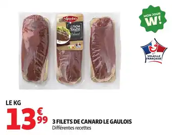 Auchan 3 filets de canard le gaulois offre