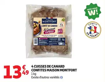 Auchan 4 cuisses de canard confites maison montfort offre