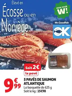 Auchan 5 pavés de saumon atlantique offre