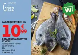 Auchan Dorade royale grattée et vidée offre