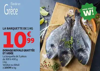Auchan Dorade royale grattée et vidée offre