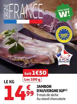 Auchan Jambon d'auvergne igp offre