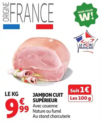 Auchan Jambon cuit supérieur offre