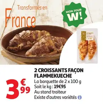 Auchan 2 croissants façon flammekueche offre