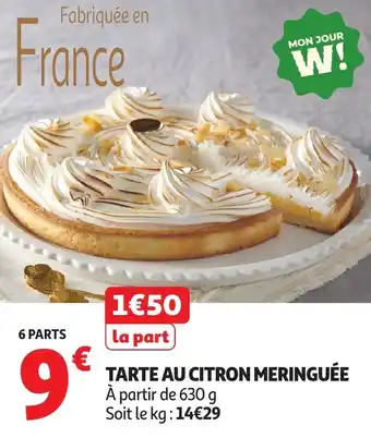 Auchan Tarte au citron meringuée offre