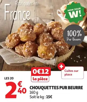 Auchan Chouquettes pur beurre offre