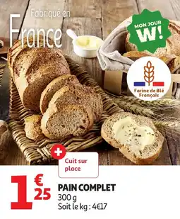Auchan Pain complet offre