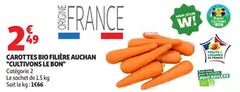 Auchan Carottes bio filière auchan cultivons le bon offre