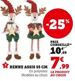 Hyper U Renne assis 55 cm offre