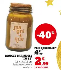 Hyper U TU ES Bougie parfumée offre