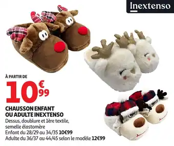 Auchan Chausson enfant ou adulte inextenso offre