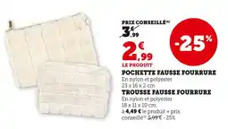 Hyper U Pochette Fausse Fourrure offre
