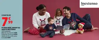 Auchan Pyjama bébe enfant ou adulte inextenso offre
