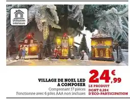 Hyper U Village de Noel LED à composer offre