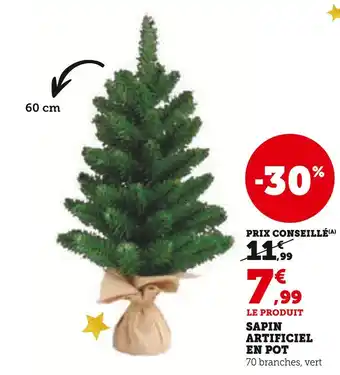 Hyper U Sapin artificiel en pot offre