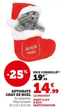 Hyper U Automate Chat de Noël offre